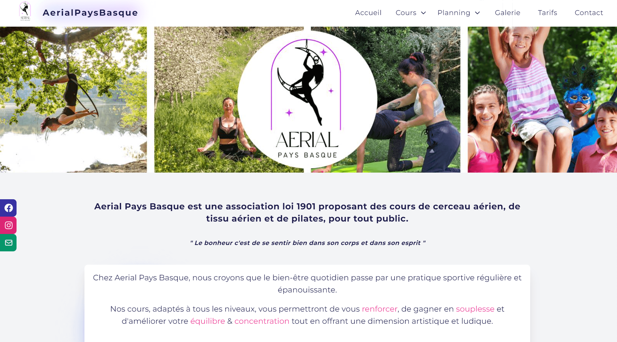 Site: cours de cerceau aérien